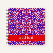 Carnet Géométrie rouge, blanche et bleue (Devant)