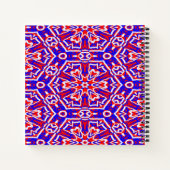 Carnet Géométrie rouge, blanche et bleue (Dos)
