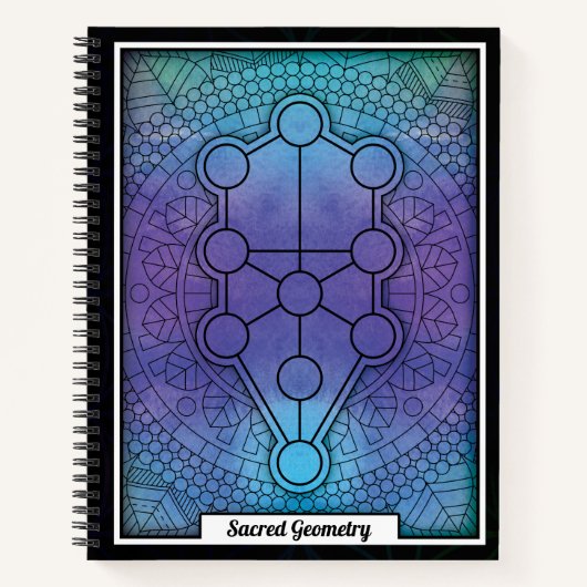 Carnet Géométrie sacrée personnalisée Arbre de vie (Devant)