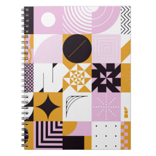 Carnet Géométrie Scandinave : Oeuvre Artisanale Dessinée