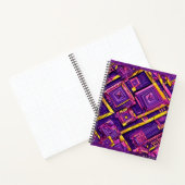 carnet géométrique 3D violet, rose et jaune (Intérieur)
