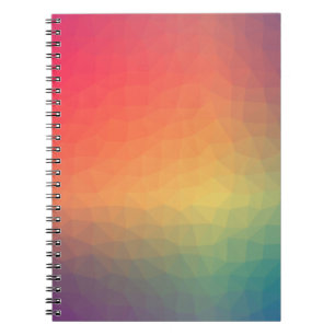Carnet Géométrique à dégradé arc-en-ciel coloré