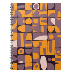 Carnet Géométrique à faible pente : Motif de formes Vinta