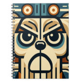 Carnet géométrique Abstrait à visage de chien (Devant)