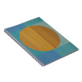 Carnet géométrique bleu Turquoise cercle doré (Côté Droit)
