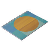 Carnet géométrique bleu Turquoise cercle doré (Côté gauche)