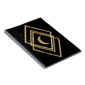 Carnet Géométrique en or avec lune (Côté Droit)
