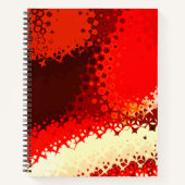 Carnet géométrique en rouge vif et beige (Devant)