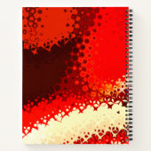 Carnet géométrique en rouge vif et beige (Dos)