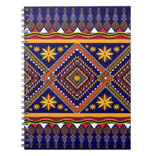 Carnet Géométrique ethnique oriental ikat motif traditi