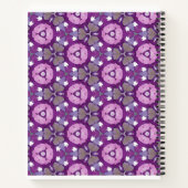 Carnet géométrique floral - violet et rose (Dos)
