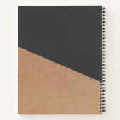 Carnet Géométrique Gris Kraft Imprimé simple et élégant (Dos)