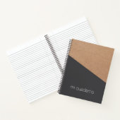 Carnet Géométrique Gris Kraft Imprimé simple et élégant (Intérieur)