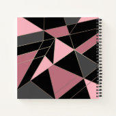 Carnet Géométrique, gris, rose (Dos)