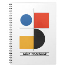 Carnet géométrique minimaliste Bauhaus personnalis