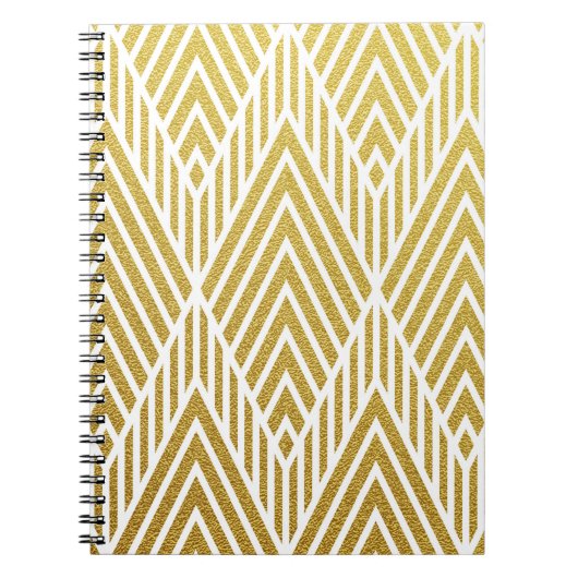 Carnet Géométrique or brillant sans couture motif (Devant)