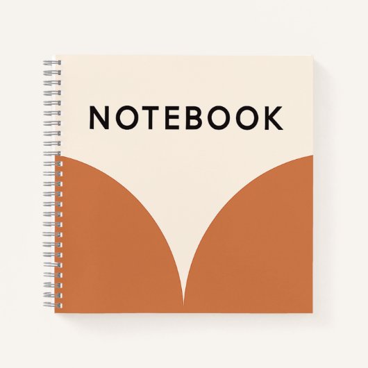 Carnet géométrique orange rétro (Devant)