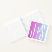 Carnet Géométrique Rose & Violet | Initiales de Couple (Intérieur)