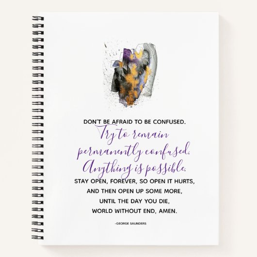 Carnet George Saunders cite (Devant)