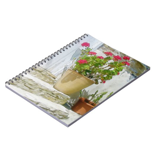 Carnet Géranium de couleur rouge (Côté gauche)