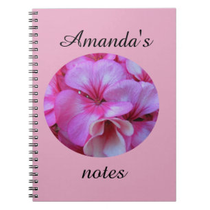 Carnet Géranium rose