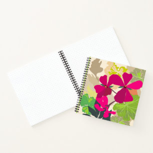 Carnet Géraniums Fleuris Gras Floriste Moderne