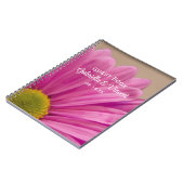 Carnet Gerber Daisy rose sur Tan Mariage (Côté gauche)