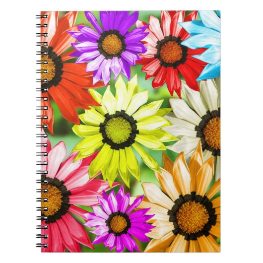 Carnet Gerbera fleurs colorées (Devant)