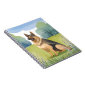 Carnet German Shepherd | Dog Watercolor Painting (Côté Droit)