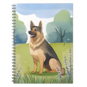 Carnet German Shepherd | Dog Watercolor Painting (Devant)