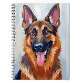 Carnet German Shepherd | Dog Watercolor Pet  (Devant)