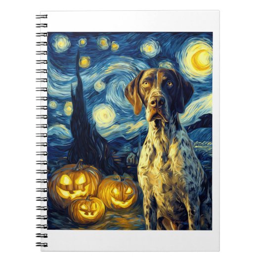 Carnet German Shorthaired Pointer 1 Chien Mignon Hallowee (Devant)