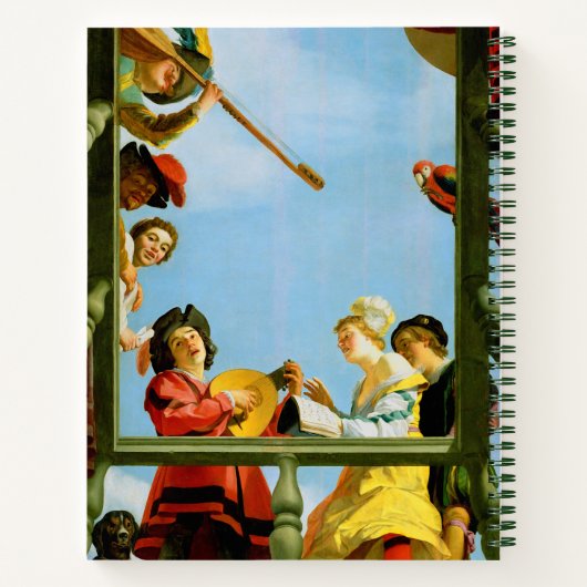 Carnet Gerrit Van Honthorst Groupe Musical Balcon Art (Dos)