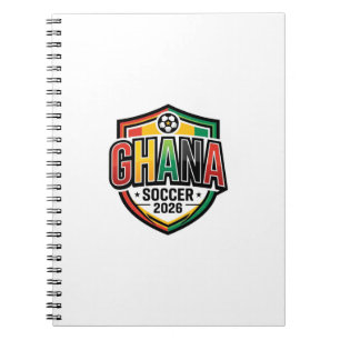 Carnet Ghana Football 2026 Football Gras Pays Typographie