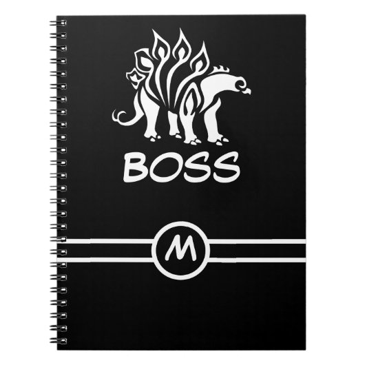 Carnet Ghost White Stegosaurus Spirit Dinosaur (Devant)