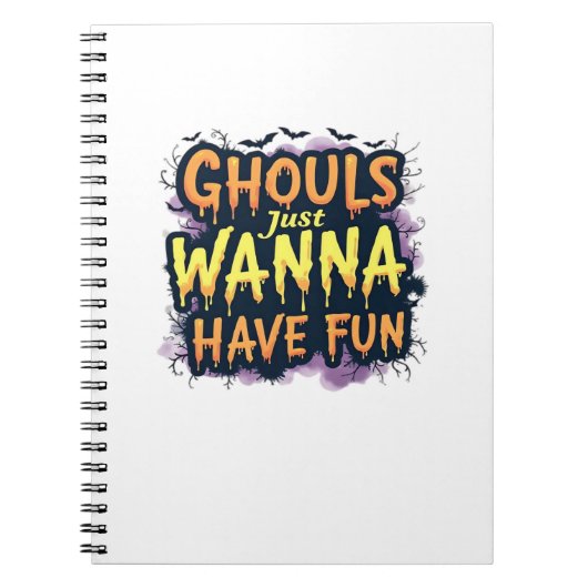 Carnet Ghouls veut juste s'amuser - Halloween design (Devant)