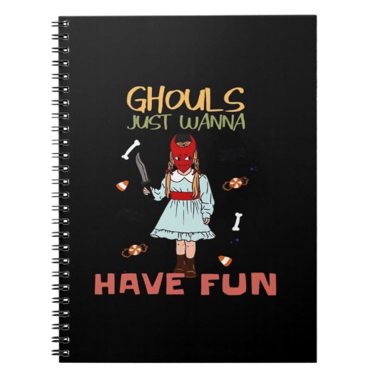 Carnet Ghouls veut juste s'amuser Halloween Slogan (Devant)