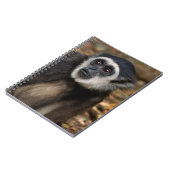 Carnet Gibbon (Hylobates Lar) à poitrine blanche, singe (Côté gauche)