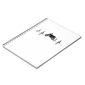 Carnet GIF de motard de battement de coeur de moto (Côté gauche)