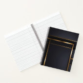 Carnet Gilded Intersections — Minimalist Black & Gold (Intérieur)