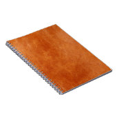 Carnet Gingembre rustique lisse cuir naturel (Côté Droit)