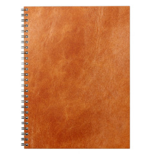 Carnet Gingembre rustique lisse cuir naturel