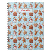 Carnet Gingerbread Cookies Christmas Blue (Devant)