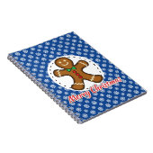 Carnet Gingerbread - Patters bleus - Merry Xmas (Côté Droit)