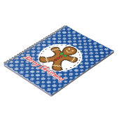 Carnet Gingerbread - Patters bleus - Merry Xmas (Côté gauche)
