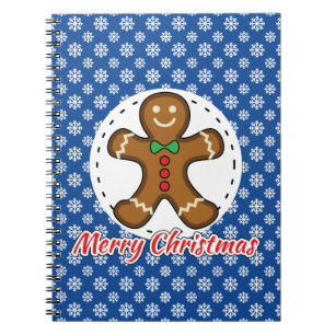Carnet Gingerbread - Patters bleus - Merry Xmas