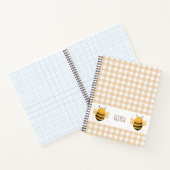 Carnet Gingham "Bee Happy" Bourdon Rondouflot (Intérieur)
