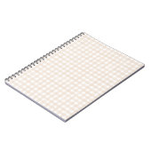 Carnet Gingham Classique Beige (Côté gauche)