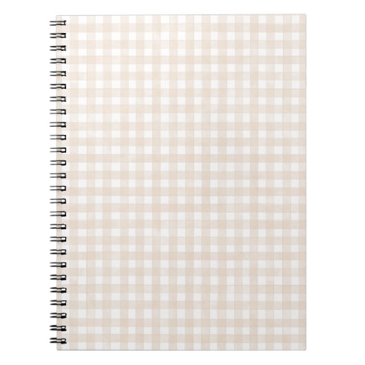 Carnet Gingham Classique Beige (Devant)