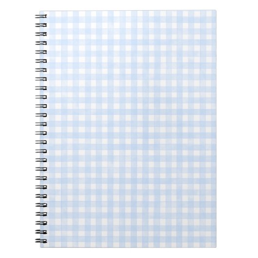 Carnet Gingham Classique Bleu Poussiéreux (Devant)